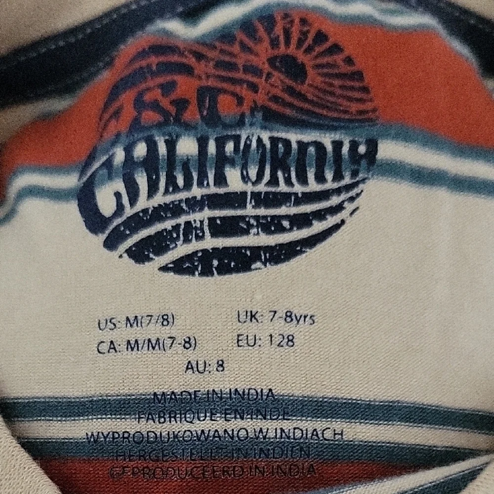 Kids Striped Shirts - Orange and Navy